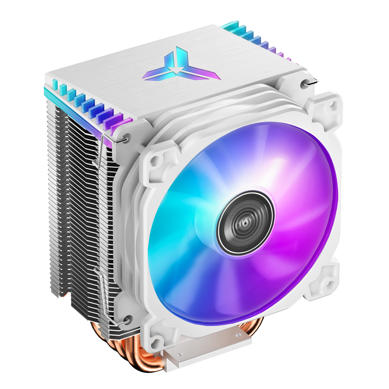 Кулер JONSBO CR-1400 Color White LGA1700/1200/115X/AM4 (24шт/кор, TDP 130W, PWM, 92mm Dynamic Multi-Color LED Fan, 4 тепловые трубки, белый, 4-pin) Retail