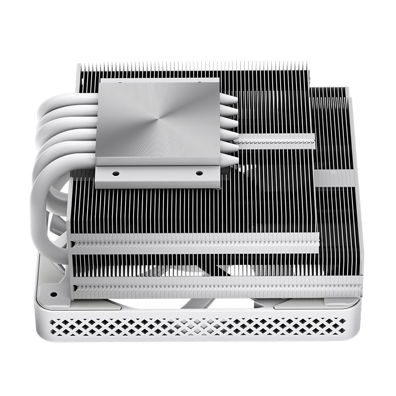 Кулер JONSBO HX6200D White низкопрофильный 63mm LGA1700/1200/115X/AM4 (18шт/кор, TDP 200W, PWM, 120mm ARGB Fan, 6 тепловых трубок, медная база, белый, 4-pin) Retail