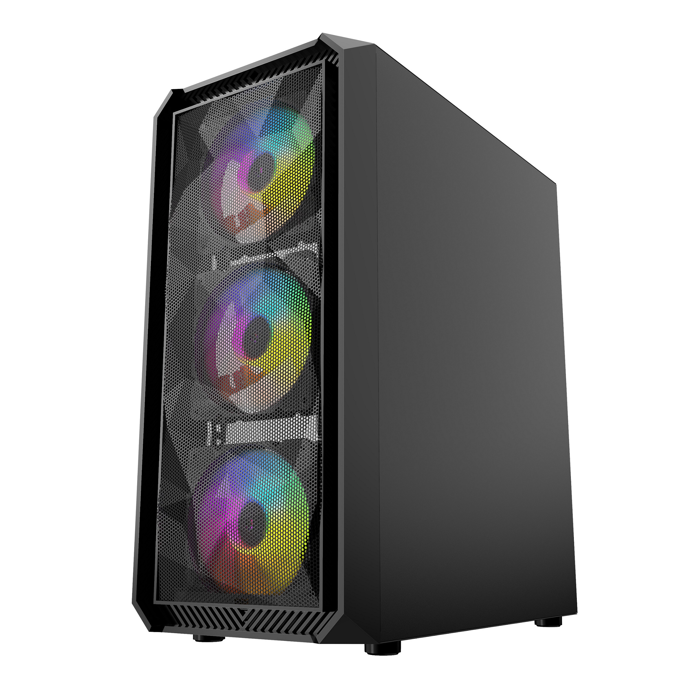 Корпус Powercase Mistral Edge, Tempered Glass, 4x 120mm 5-color fan, чёрный, ATX  (CMIEB-L4)