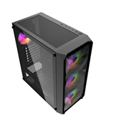 Корпус Powercase Mistral Edge, Tempered Glass, 4x 120mm 5-color fan, чёрный, ATX  (CMIEB-L4)