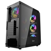 Корпус Powercase Mistral Edge, Tempered Glass, 4x 120mm 5-color fan, чёрный, ATX  (CMIEB-L4)