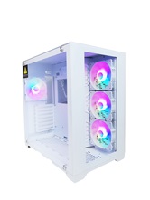 Корпус Powercase Vision White, Tempered Glass, 4х 120mm 5-color fan, белый, ATX  (CVWA-L4)