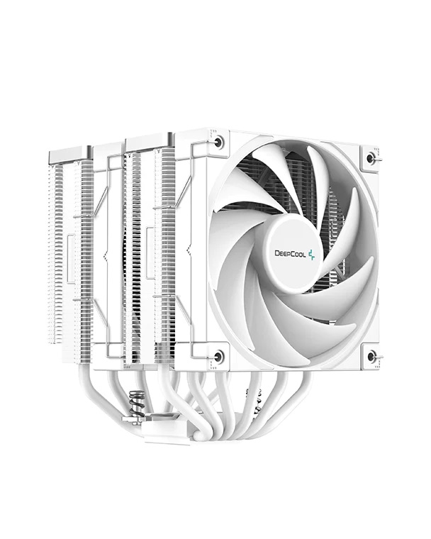 Кулер DEEPCOOL AK620 WH LGA20XX/1700/1200/115X/AM5/AM4 (8шт/кор, TDP 260W, PWM, DUAL Fan 120mm, 6 тепл. трубок, белый) RET