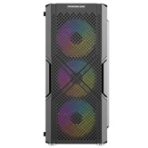 Корпус Powercase Mistral T4B, Tempered Glass, 4x 120mm 5-color fan, чёрный, ATX  (CMITB-L4)