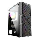 Корпус Powercase Mistral T4B, Tempered Glass, 4x 120mm 5-color fan, чёрный, ATX  (CMITB-L4)