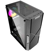 Корпус Powercase Mistral T4B, Tempered Glass, 4x 120mm 5-color fan, чёрный, ATX  (CMITB-L4)