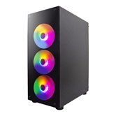 Корпус 1STPLAYER FIRE DANCING V3-B / ATX, TG / 4x120mm LED fans inc. / V3-B-4F1