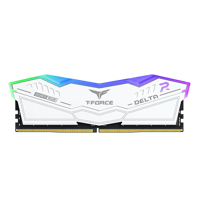 Модуль памяти DDR5 TEAMGROUP T-Force Delta RGB 32GB (2x16GB) 6000MHz CL38 (38-38-38-78) 1.25V / FF4D532G6000HC38ADC01 / White