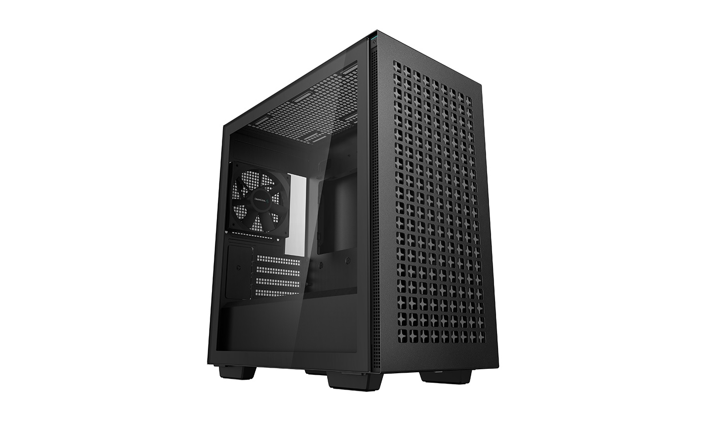 Корпус Deepcool CH370 без БП, боковое окно (закаленное стекло), черный, mATX