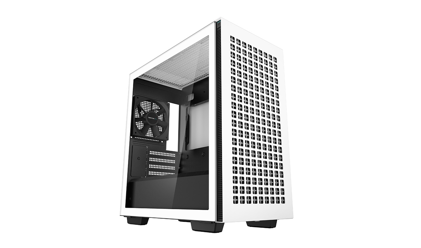 Корпус Deepcool CH370 WH без БП, боковое окно (закаленное стекло), белый, mATX