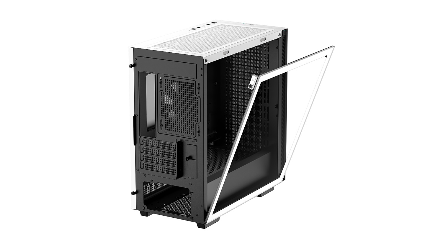 Корпус Deepcool CH370 WH без БП, боковое окно (закаленное стекло), белый, mATX