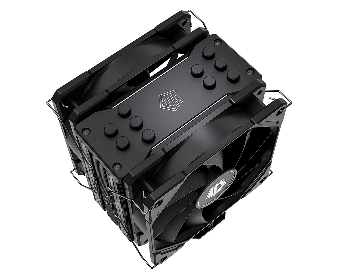 Кулер ID-COOLING SE-225-XT BLACK V2 LGA20XX/1700/1200/115X/AM5/AM4 (10шт/кор, TDP 220W, PWM, 5 тепл.трубок прямого контакта, DUAL FAN 120mm, черный) RET