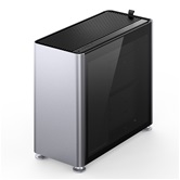 Корпус JONSBO Jonsplus i400-G Silver без БП, боковые панели из закаленного стекла, mini-ITX, micro-ATX, ATX, серебристый