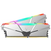 Модуль памяти DDR4 Netac Shadow RGB 16GB (2x8GB) 3600MHz CL16 1.35V / NTSRD4P36DP-16S / Silver / with radiator