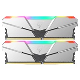 Модуль памяти DDR4 Netac Shadow RGB 16GB (2x8GB) 3600MHz CL16 1.35V / NTSRD4P36DP-16S / Silver / with radiator