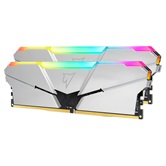 Модуль памяти DDR4 Netac Shadow RGB 16GB (2x8GB) 3200MHz CL14 1.35V / NTSRD4P32DP-16S / Silver / with radiator