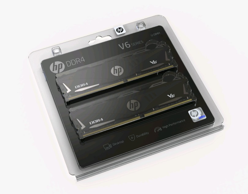 Модуль памяти DDR4 HP V6 16GB (2x8GB) 3200MHz CL16 (16-20-20-38)  Black Heatsink 7TE41AA#ABB