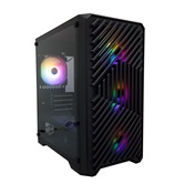 Корпус 1STPLAYER TRILOBITE T5 Black / mATX, TG / 4x120mm LED fans inc. / T5-BK-4F1