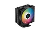 Кулер DEEPCOOL AG400 BK ARGB LGA1700/1200/115X/AM5/AM4 (18шт/кор, TDP 220W, PWM, ARGB Fan 120mm, 4 тепл. трубки, черный) RET