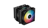 Кулер DEEPCOOL AG620 BK ARGB LGA20XX/1700/1200/115X/AM5/AM4 (9шт/кор, TDP 260W, PWM, ARGB DUAL Fan 120mm, 6 тепл. трубок, черный) RET