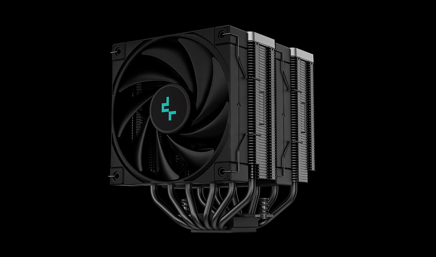 Кулер DEEPCOOL AK620 ZERO DARK LGA20XX/1700/1200/115X/AM5/AM4 (8шт/кор, TDP 260W, PWM, DUAL Fan 120mm, 6 тепл. трубок, черный) RET