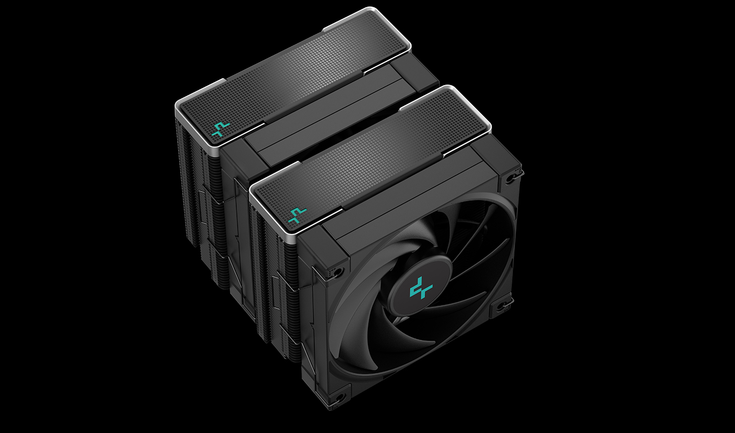 Кулер DEEPCOOL AK620 ZERO DARK LGA20XX/1700/1200/115X/AM5/AM4 (8шт/кор, TDP 260W, PWM, DUAL Fan 120mm, 6 тепл. трубок, черный) RET