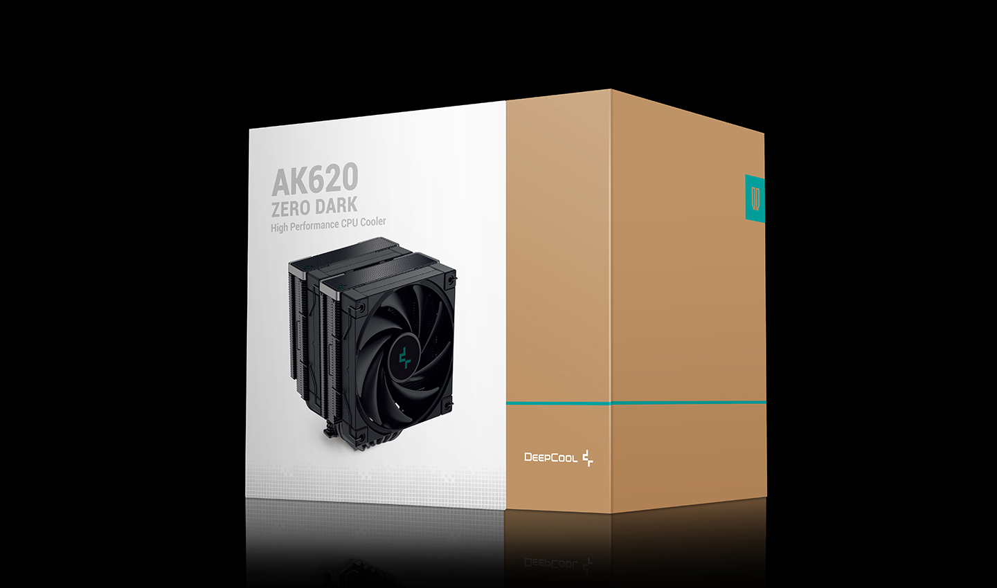 Кулер DEEPCOOL AK620 ZERO DARK LGA20XX/1700/1200/115X/AM5/AM4 (8шт/кор, TDP 260W, PWM, DUAL Fan 120mm, 6 тепл. трубок, черный) RET