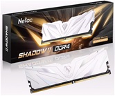 Модуль памяти DDR4 Netac Shadow II 16GB 3200MHz CL16 1.35V / NTSWD4P32SP-16W / White / with radiator