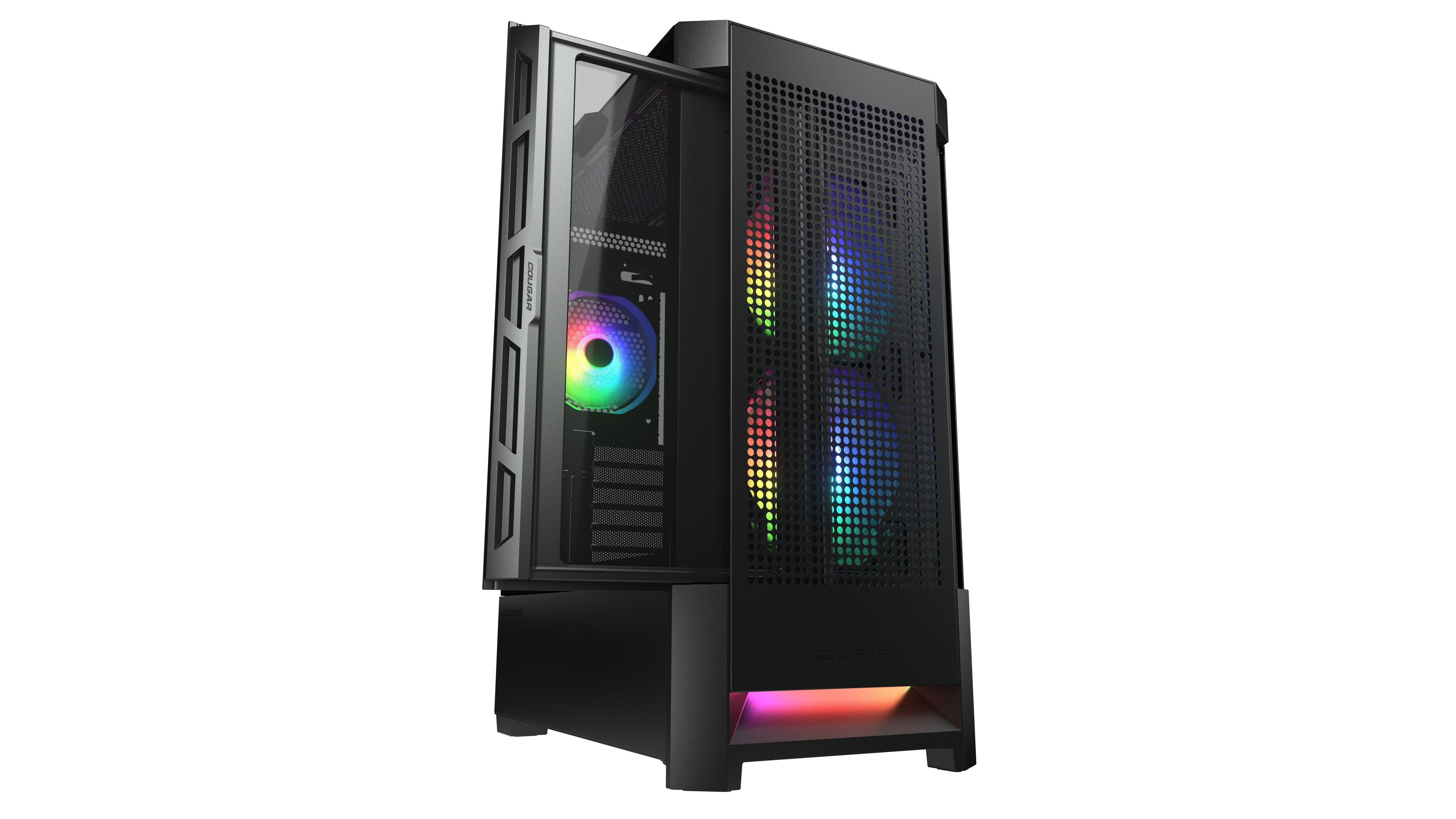 Корпус Cougar Airface RGB Black, 2х140mm + 1x120mm ARGB Fan, ARGB Fan Hub, без БП, черный, ATX