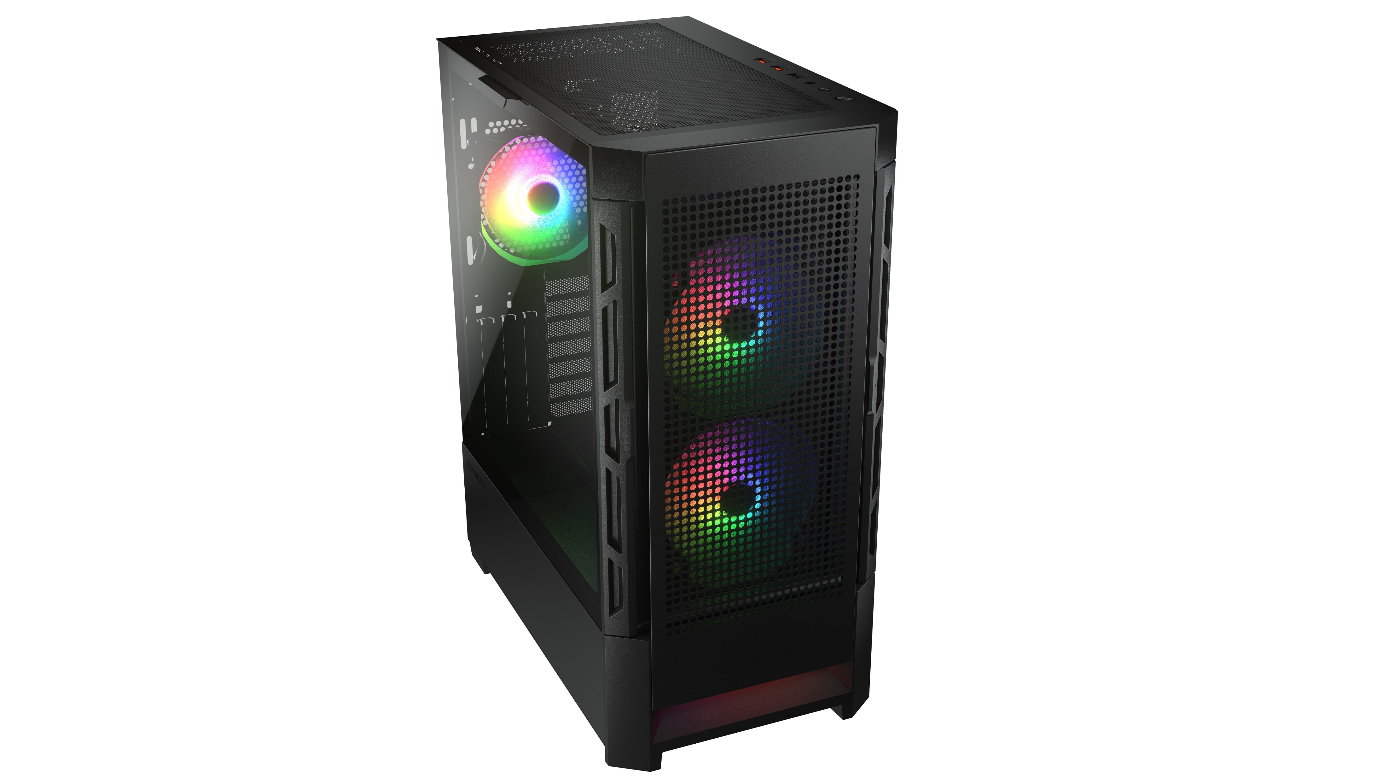 Корпус Cougar Airface RGB Black, 2х140mm + 1x120mm ARGB Fan, ARGB Fan Hub, без БП, черный, ATX