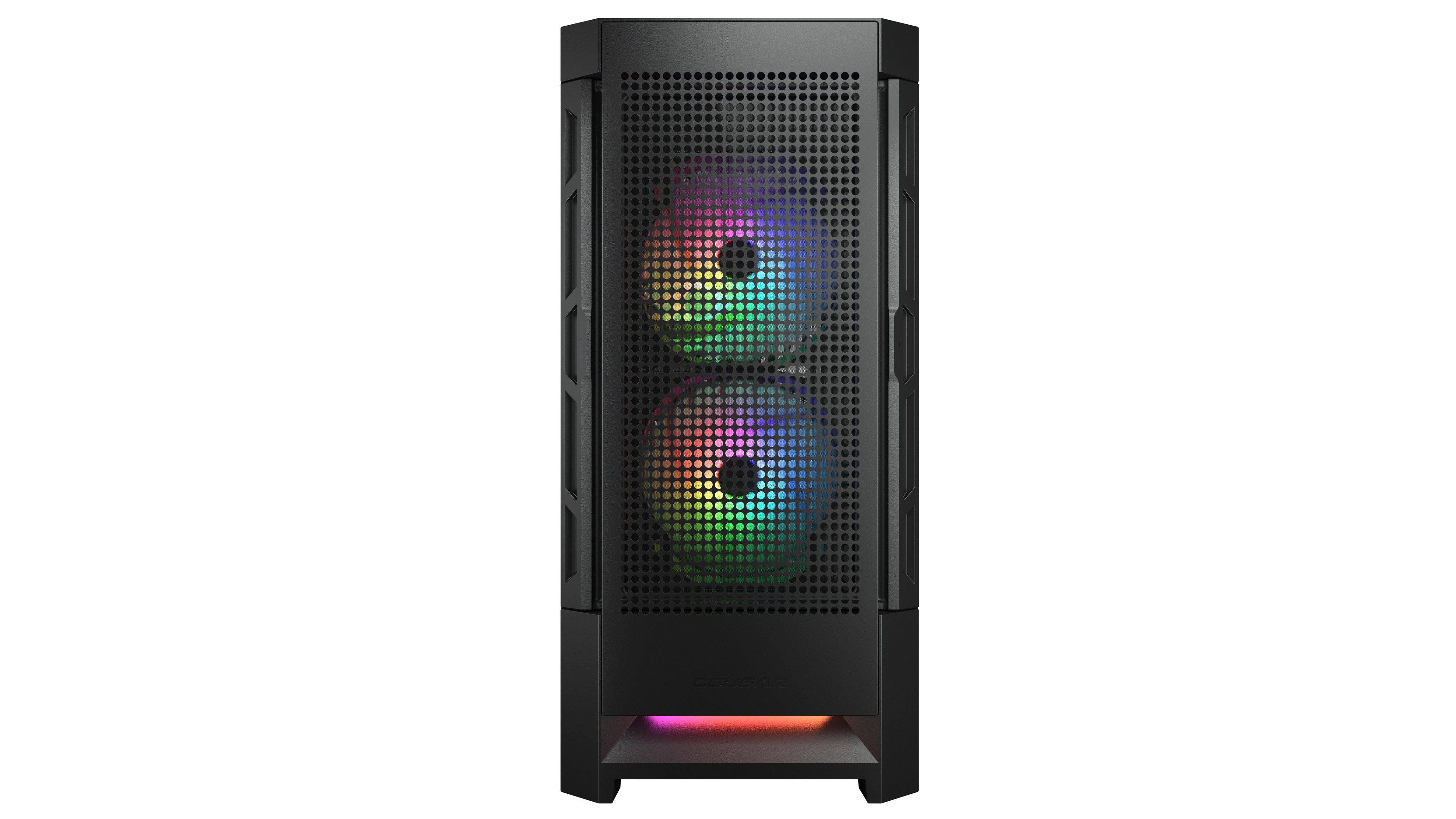 Корпус Cougar Airface RGB Black, 2х140mm + 1x120mm ARGB Fan, ARGB Fan Hub, без БП, черный, ATX