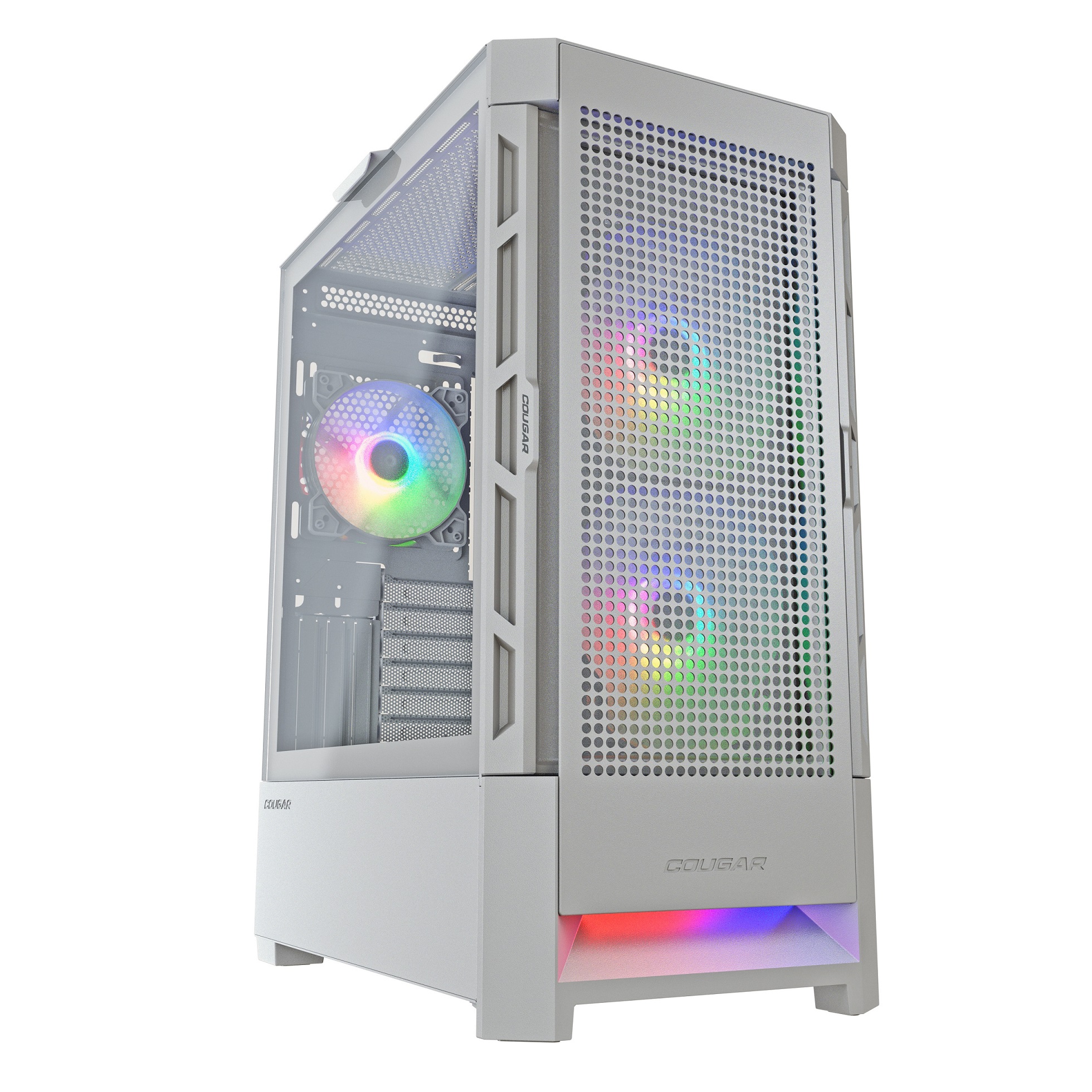 Корпус Cougar Airface RGB White, 2х140mm + 1x120mm ARGB Fan, ARGB Fan Hub, без БП, белый, ATX