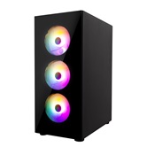 Корпус 1STPLAYER FIRE DANCING V7 / ATX, TG / 4x120mm LED fans inc. / V7-4F1