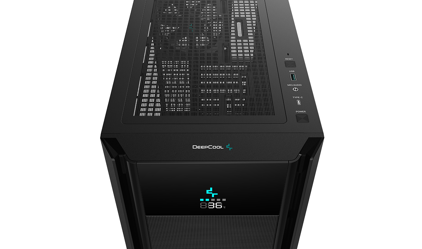 Корпус Deepcool CH510 MESH DIGITAL без БП, 1x120мм вентилятор сзади, черный, ATX