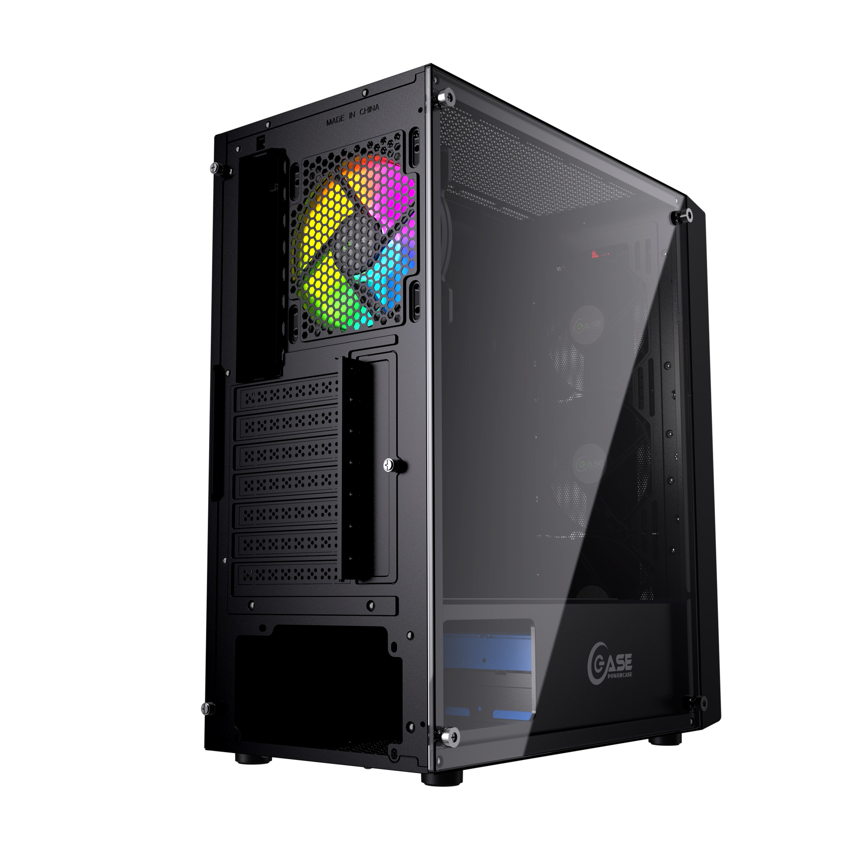 Корпус Powercase Mistral Evo, Tempered Glass, 1x 120mm PWM ARGB fan + ARGB Strip + 3x 120mm PWM non LED fan, чёрный, ATX  (CMIEB-F4S)