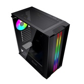 Корпус Powercase Mistral Evo, Tempered Glass, 1x 120mm PWM ARGB fan + ARGB Strip + 3x 120mm PWM non LED fan, чёрный, ATX  (CMIEB-F4S)