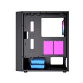 Корпус Powercase Mistral Evo, Tempered Glass, 1x 120mm PWM ARGB fan + ARGB Strip + 3x 120mm PWM non LED fan, чёрный, ATX  (CMIEB-F4S)