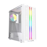 Корпус Powercase Mistral Evo White, Tempered Glass, 1x 120mm PWM ARGB fan + ARGB Strip + 3x 120mm PWM non LED fan, белый, ATX  (CMIEW-F4S)