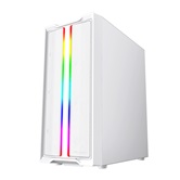 Корпус Powercase Mistral Evo White, Tempered Glass, 1x 120mm PWM ARGB fan + ARGB Strip + 3x 120mm PWM non LED fan, белый, ATX  (CMIEW-F4S)