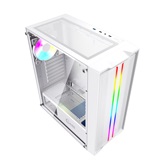 Корпус Powercase Mistral Evo White, Tempered Glass, 1x 120mm PWM ARGB fan + ARGB Strip + 3x 120mm PWM non LED fan, белый, ATX  (CMIEW-F4S)