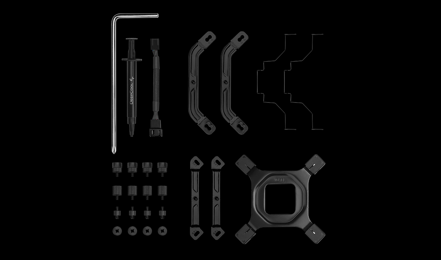 Кулер DEEPCOOL AK500 ZERO DARK LGA20XX/1700/1200/115X/AM5/AM4 (9шт/кор, TDP 240W, PWM, Fan 120mm, 5 тепл. трубок, Copper Base, черный) RET