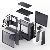 Корпус JONSBO D500 Black без БП, боковая панель из закаленного стекла, ARGB LED-strips, mini-ITX, micro-ATX, ATX, EATX, черный