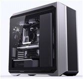 Корпус JONSBO D500 Silver без БП, боковая панель из закаленного стекла, ARGB LED-strips, mini-ITX, micro-ATX, ATX, EATX, серебрянный