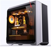 Корпус JONSBO D500 Silver без БП, боковая панель из закаленного стекла, ARGB LED-strips, mini-ITX, micro-ATX, ATX, EATX, серебрянный