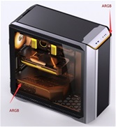 Корпус JONSBO D500 Silver без БП, боковая панель из закаленного стекла, ARGB LED-strips, mini-ITX, micro-ATX, ATX, EATX, серебрянный