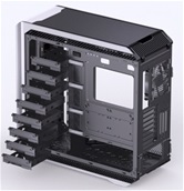 Корпус JONSBO D500 Silver без БП, боковая панель из закаленного стекла, ARGB LED-strips, mini-ITX, micro-ATX, ATX, EATX, серебрянный