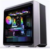 Корпус JONSBO D500 Silver без БП, боковая панель из закаленного стекла, ARGB LED-strips, mini-ITX, micro-ATX, ATX, EATX, серебрянный