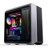 Корпус JONSBO D500 Silver без БП, боковая панель из закаленного стекла, ARGB LED-strips, mini-ITX, micro-ATX, ATX, EATX, серебрянный