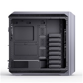 Корпус JONSBO D500 Silver без БП, боковая панель из закаленного стекла, ARGB LED-strips, mini-ITX, micro-ATX, ATX, EATX, серебрянный
