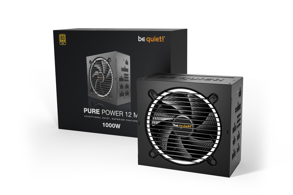 Блок питания be quiet! Pure Power 12 M 1000W / ATX 3.0, 80 PLUS Gold, LLC+SR+DC-DC, 120mm fan, full modular / BN345